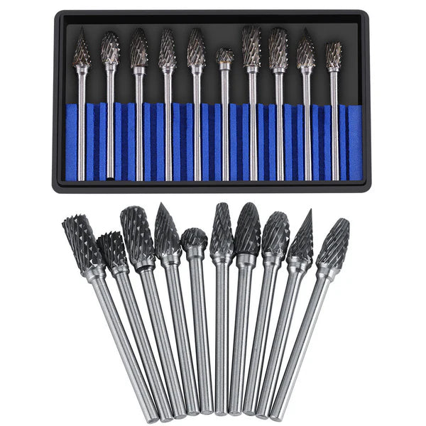 Tungsten Carbide Burr kit 10pc