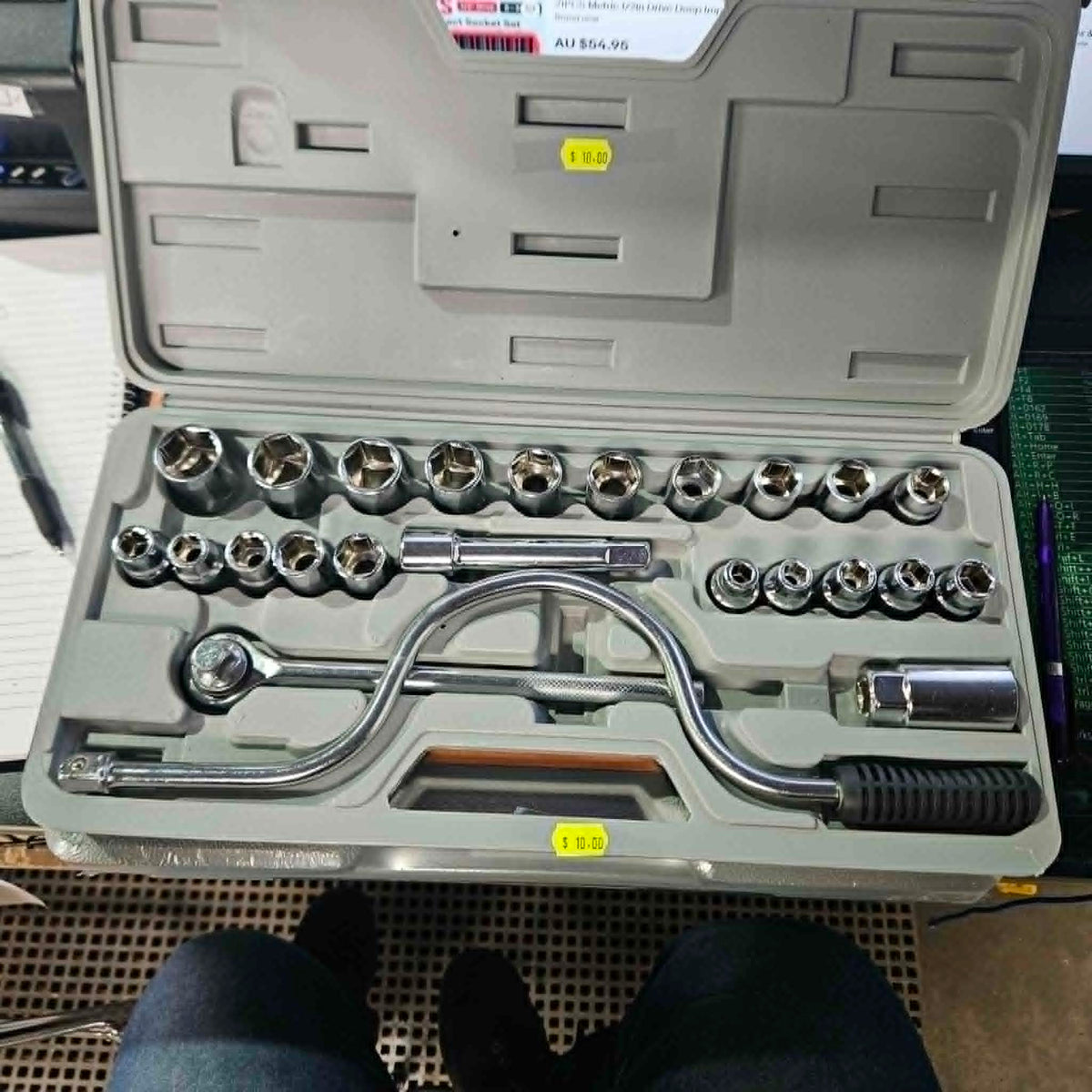 Socket Set 25 Pc AF & M 1/2' DR