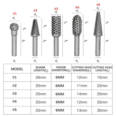Rotary Rasp Set 5 pcs