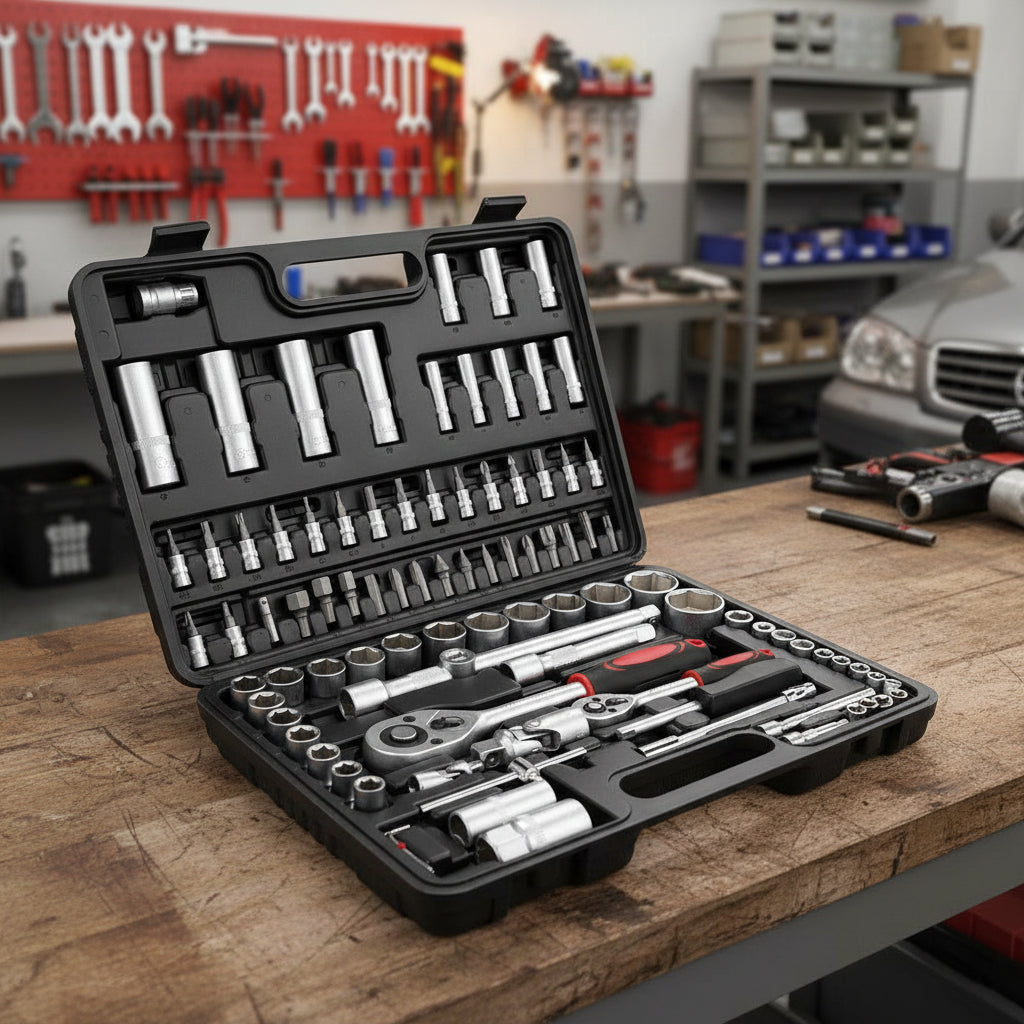 94 PCS 1/2 & 1/4 Dr. Socket Set Main image