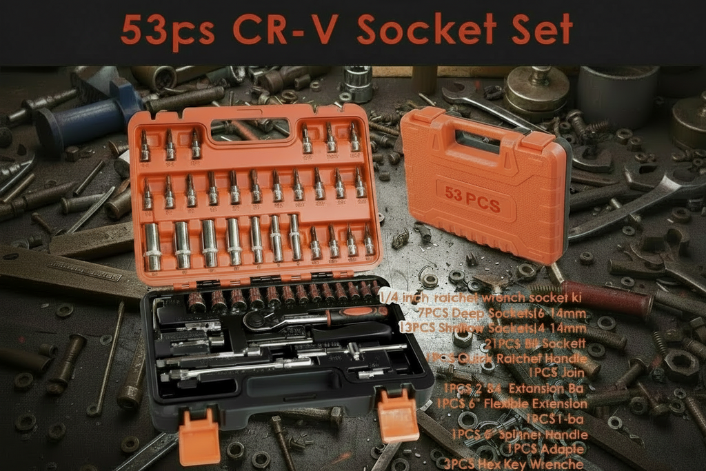 1/4" Socket & 1/4 Dr Bit socket set 53 Pcs