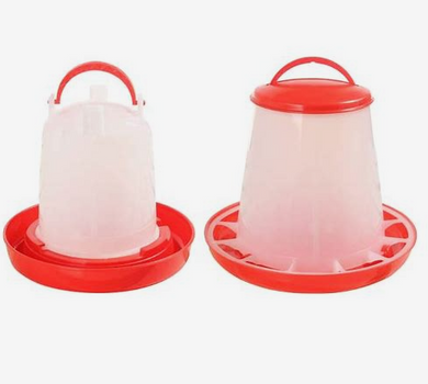 Selecta Plastic 6L Poultry Feeder or 6L Poultry Waterer