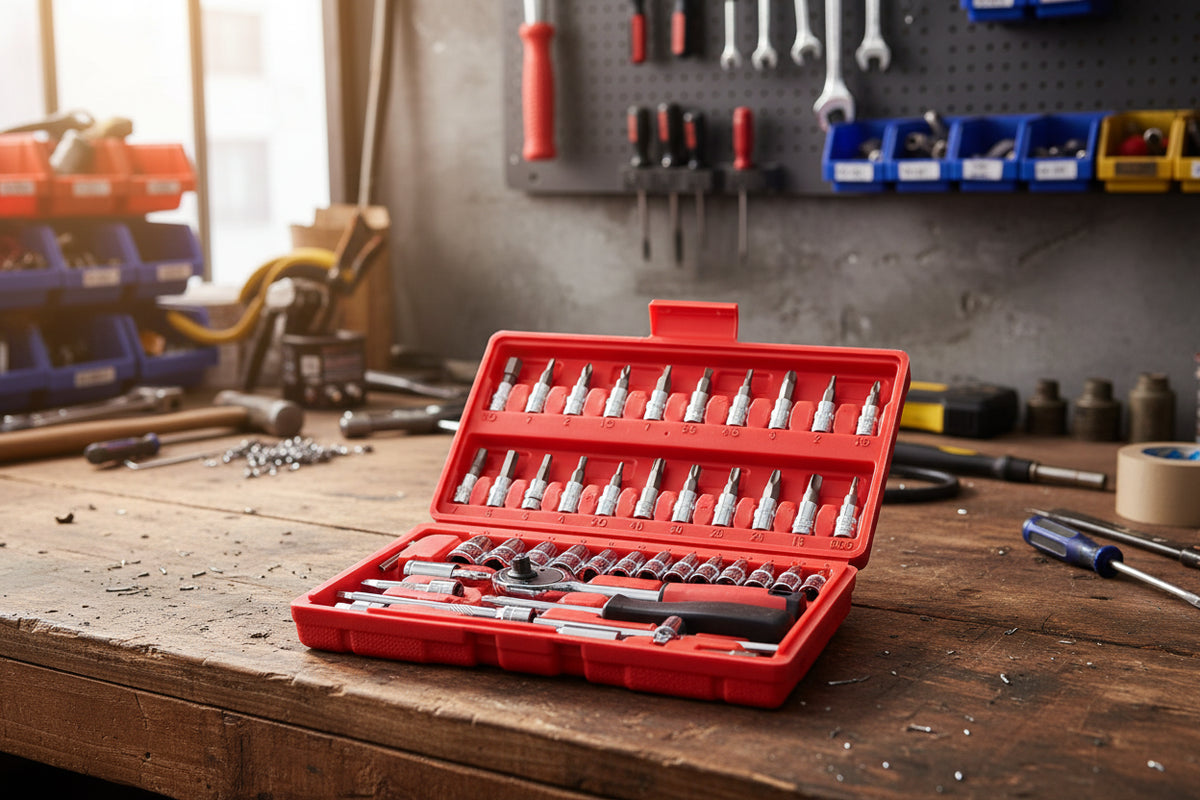 46 Pcs 1/4" socket set with Carry Case Main image