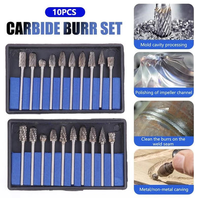 Tungsten Carbide Burr kit 10pc