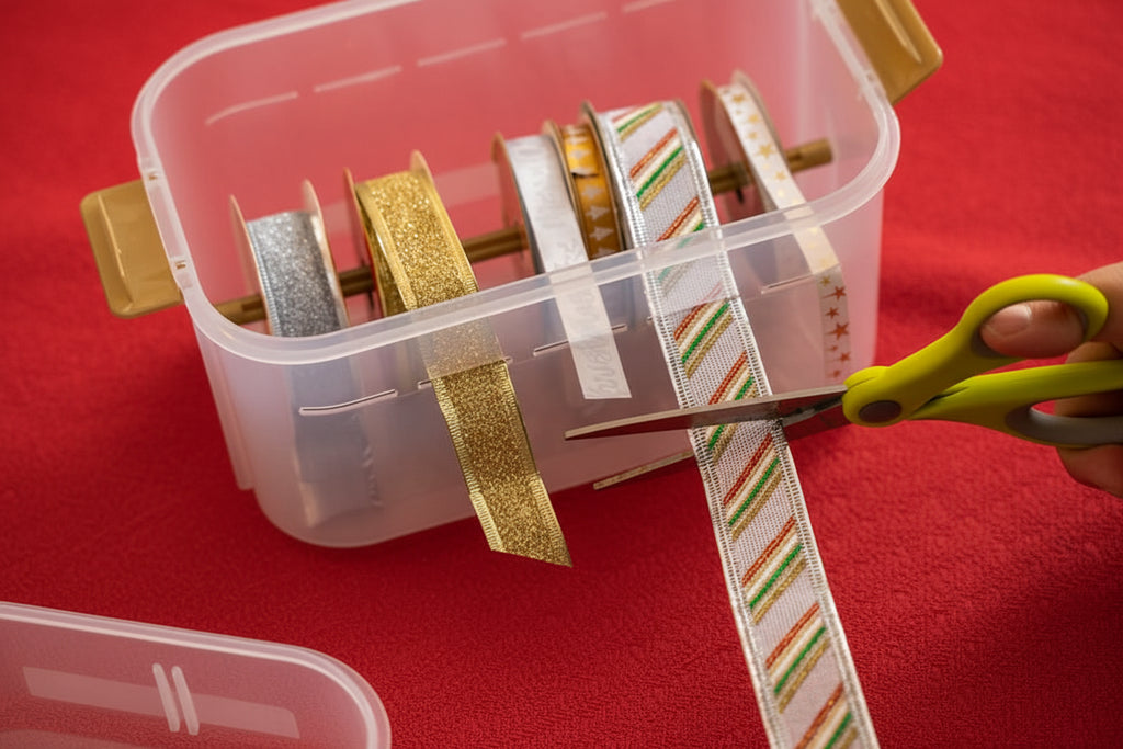 Ezystorage Christmas Ribbon & Accessory Box