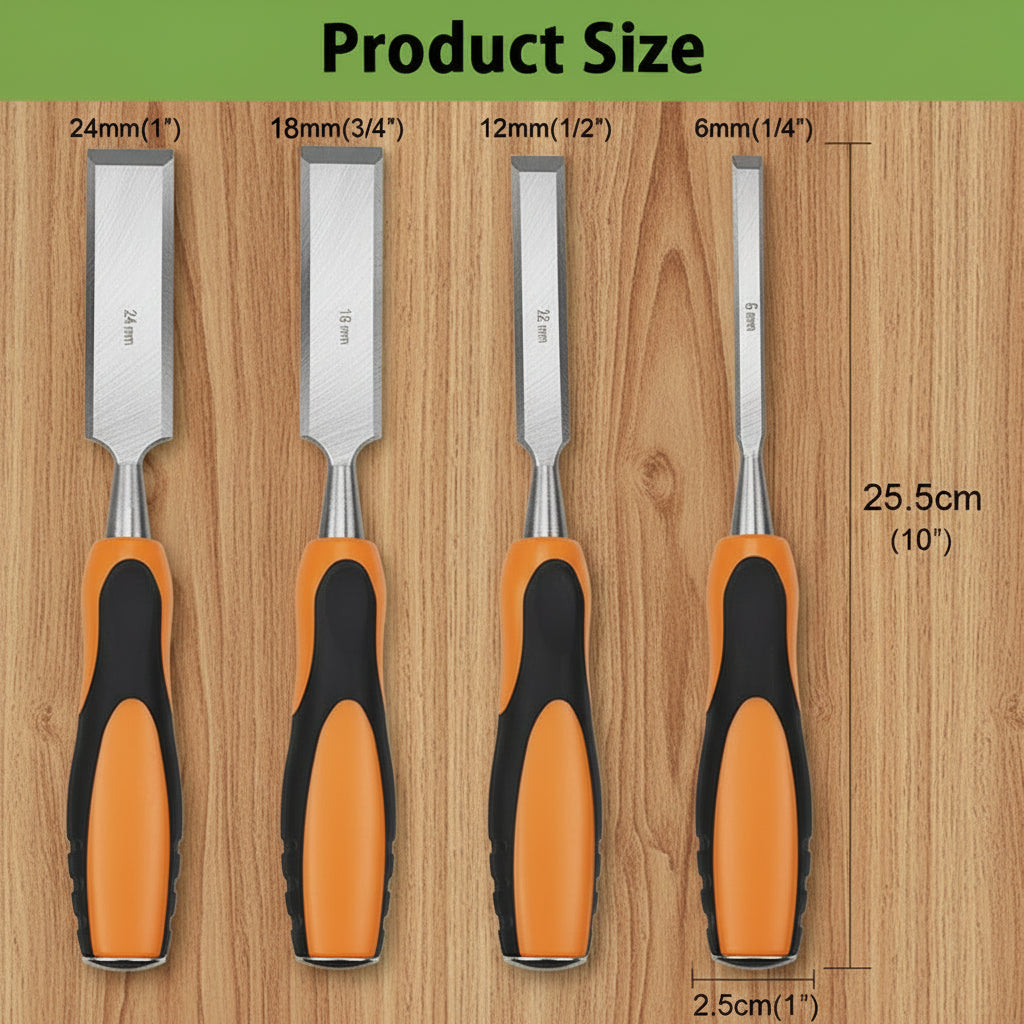 Wooden Chisel set 4 PCS